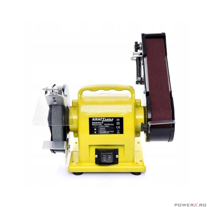 Polizor cu piatra si banda abraziva smirghel, 1800 W, 220V, Kraft