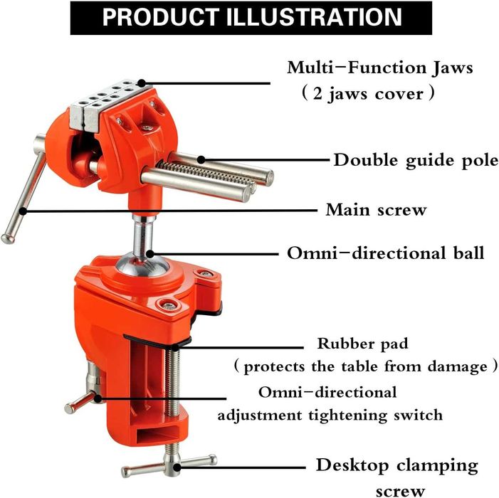 Menghină de banc cu clemă stâlp 360 - MAXMAN TOOLS