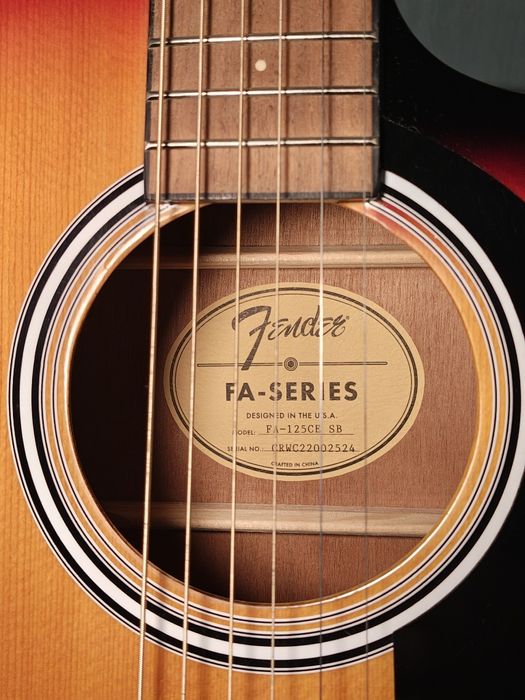 Chitara electro acustica Fender FA-125CE Dreadnought SB CA NOU + acc