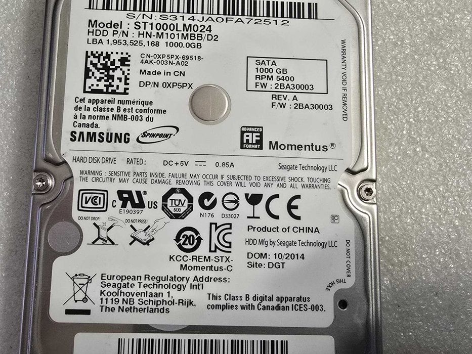 Hard Disk Laptop Seagate MomentusThin 1TB 5400rpm 8MB SATA ST1000LM024