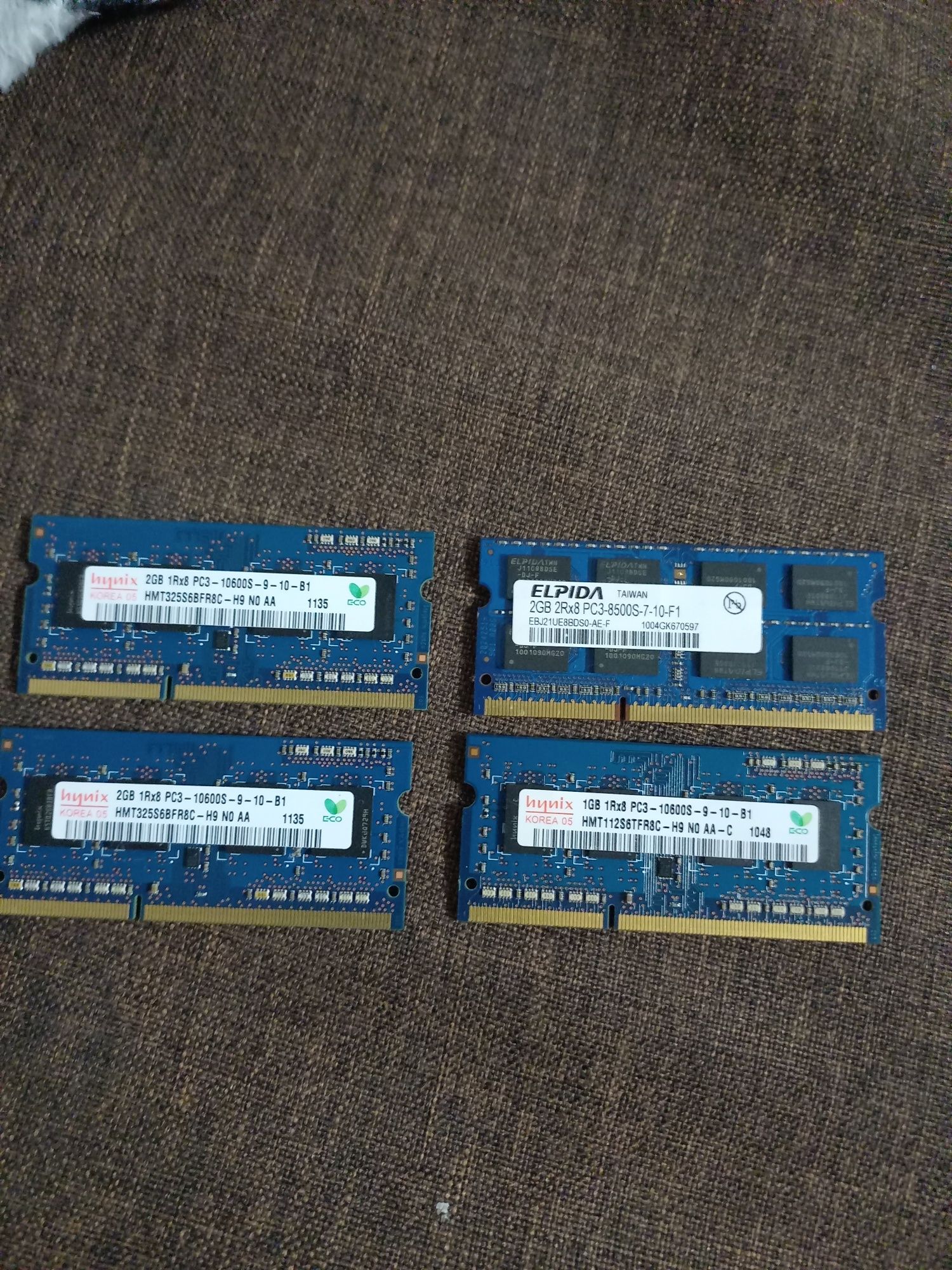 Rami laptop ddr 3 ( 2gb+1gb) și ddr 2