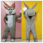 Costume Mascote Buggs Bunny, evenimente, pasti, Halloween, nou