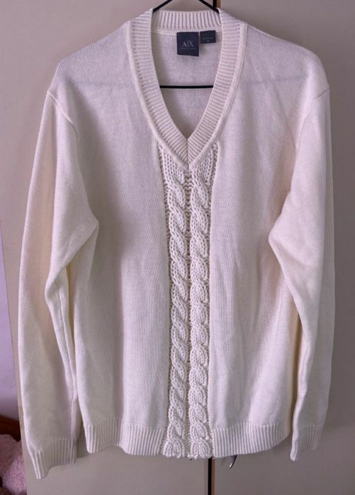 Pulover Armani Exchange,autentic,nou alb superb M