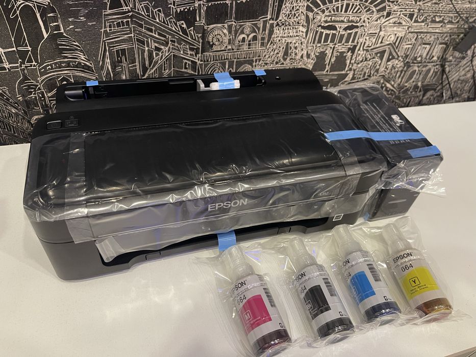 Принтнр цветной EPSON L312  (А4, 5760 x 1440 dpi , СНПЧ). Новый