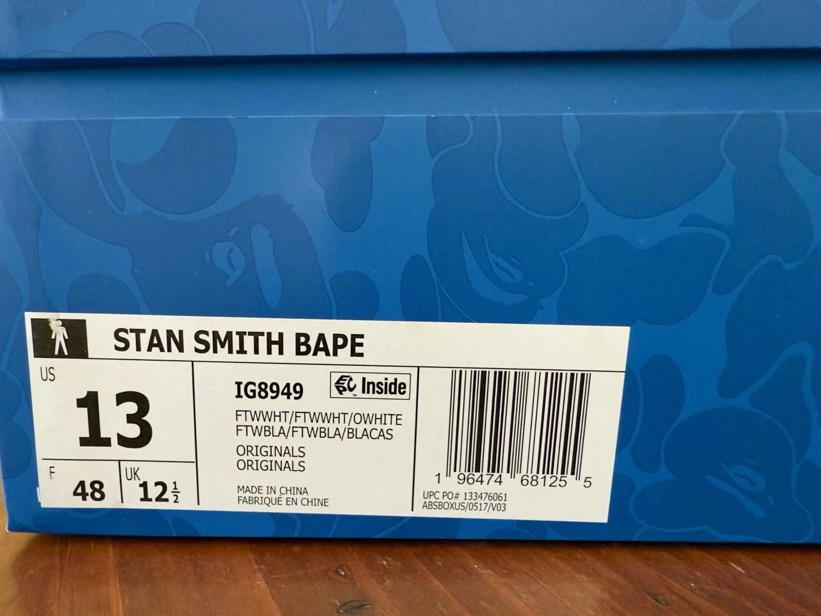 Оригинални кецове *ADIDAS STAN SMITH & BAPE 30th ANNIVERSARY* EU40 -48