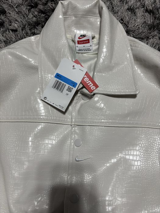 Jacheta piele supreme x nike