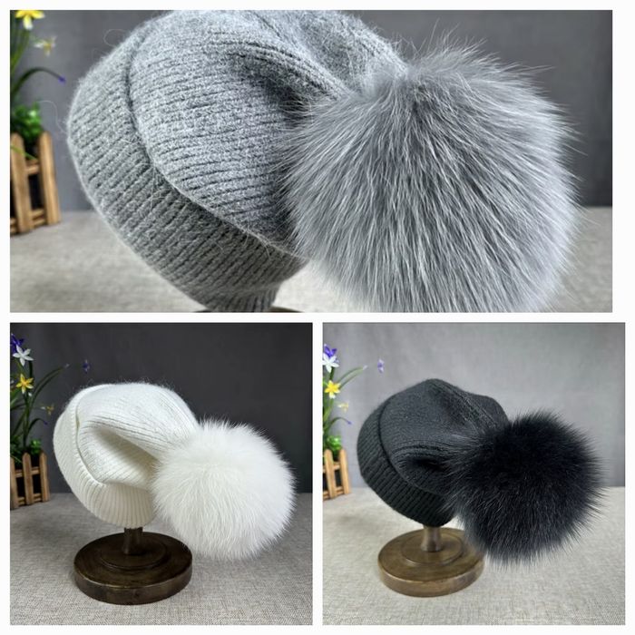 Fes angora şi moț de blană din iepure