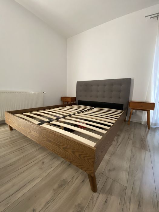 Pat 200x160 + saltea + 2 noptiere