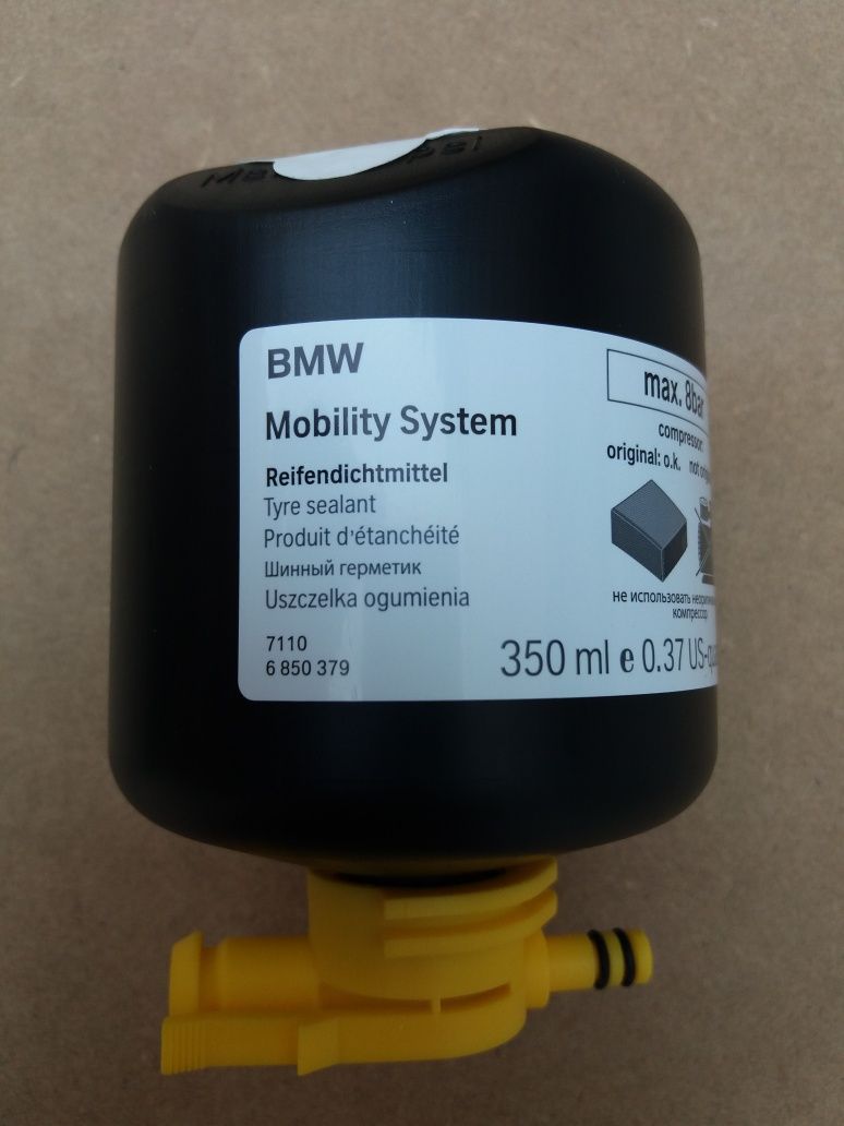 Kit pană compresor auto + solutie umflat roti original BMW 12v 120W