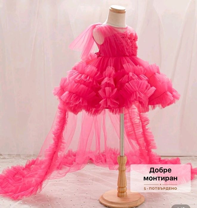 Коледна бална  рокля от тюл за принцеси 4 сезон,