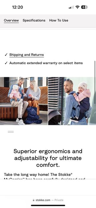 Ергономична раница Stokke MyCarrier 3 в 1