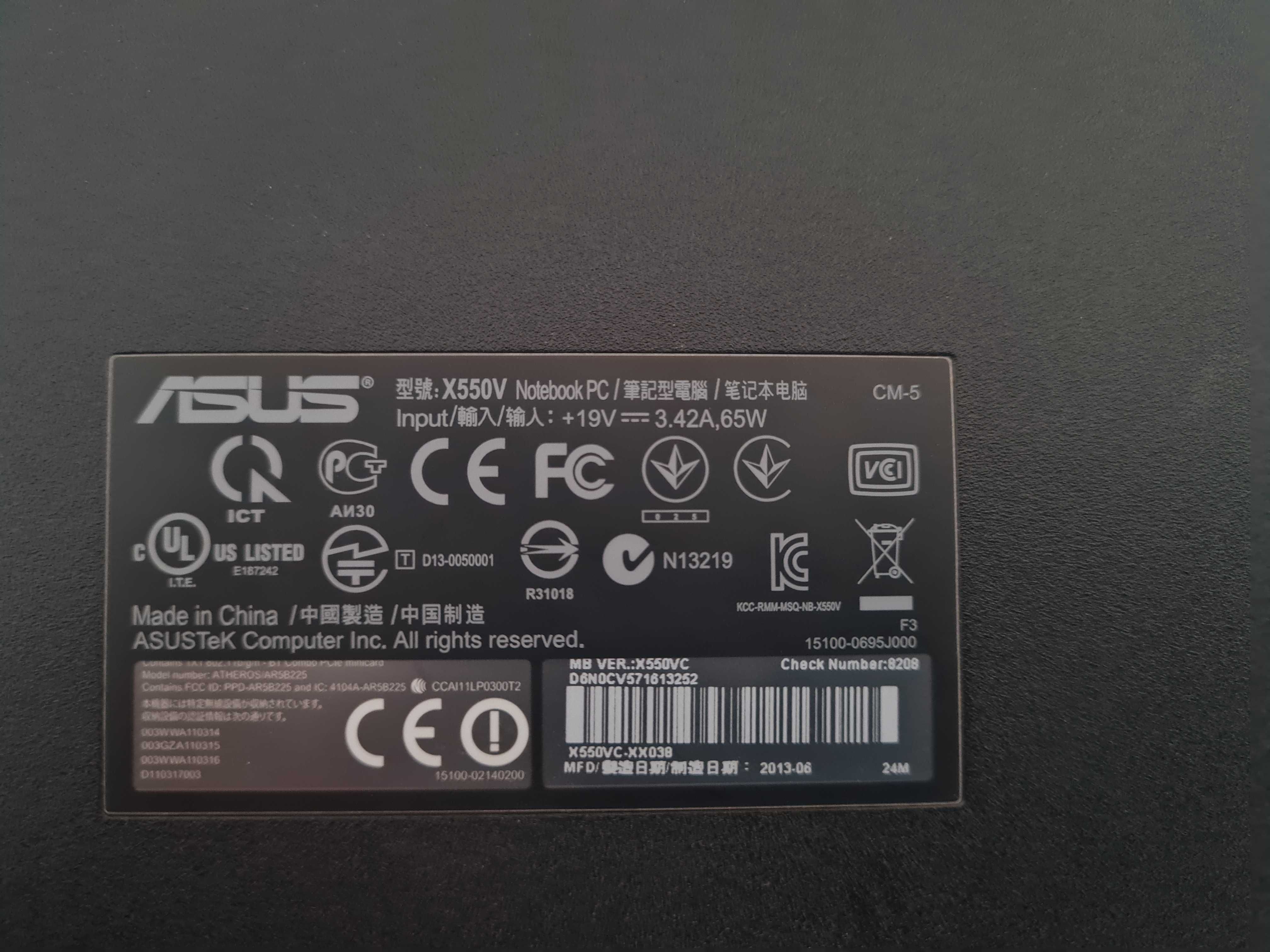 Asus X550VC-XX038 15.6" Laptop