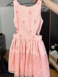 Официална розова рокля Junona с тюл