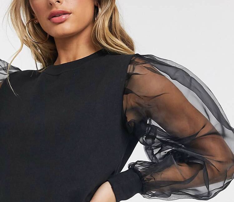 Bluza cu maneci organza