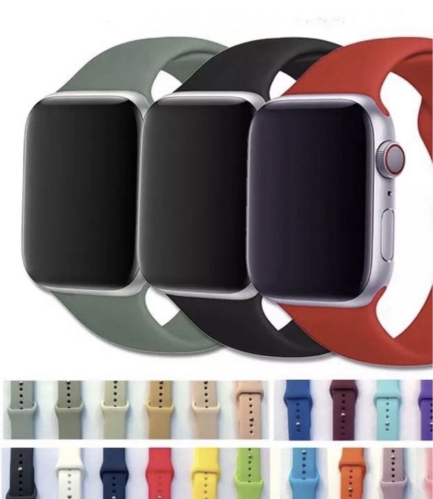 Curea Husa Folie Silicon cu Pin Metalic Compatibila Ceas Apple Watch