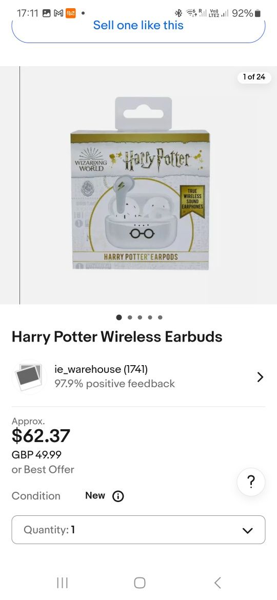 Casti Harry Potter Wireless Earbuds