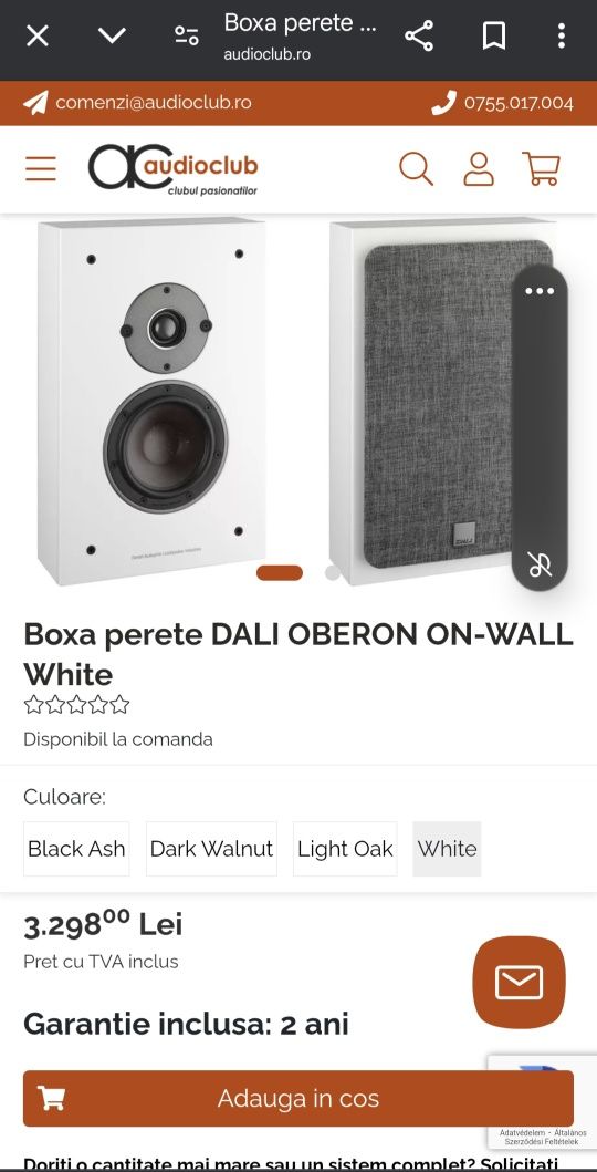 Boxa DALI Oberon ON-Wall (klipsch,bose,yamaha,kef,wharfedale
