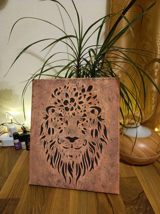 Tablou Lion King textured art