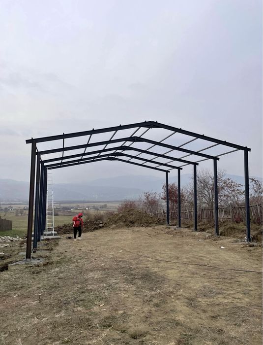 Vând hală metalică 7 m lățime cu 20 m lungime cu 4 m la streașină