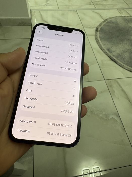 Iphone 12 , Negru , 256GB , In stare buna , 90 Baterie.