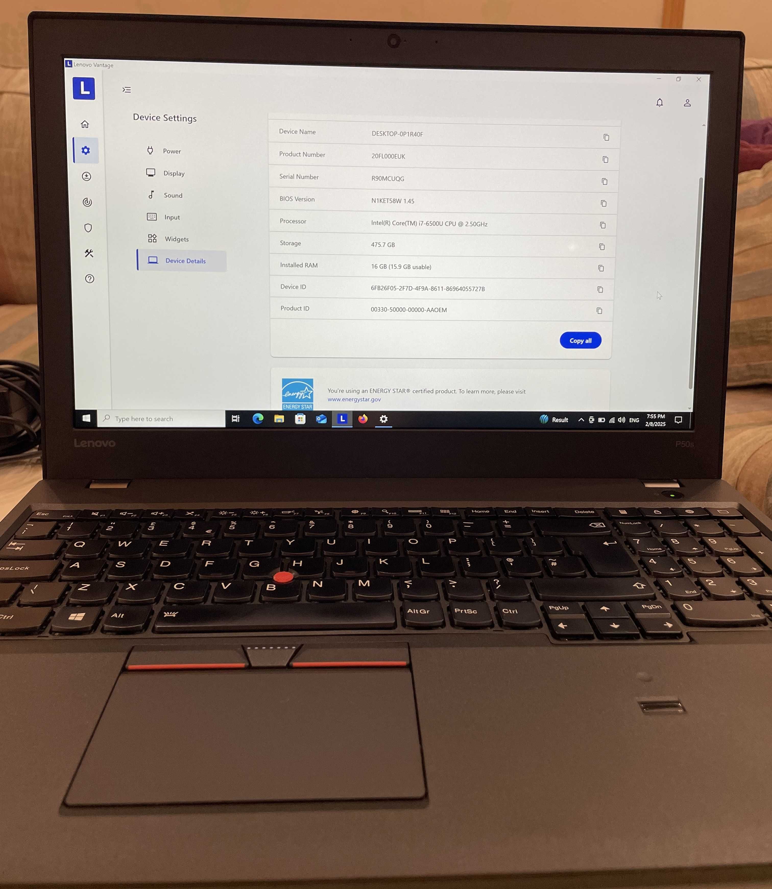 Графична станция Thinkpad P50s 15.4" - i7/16GB/512GB/2K display + док