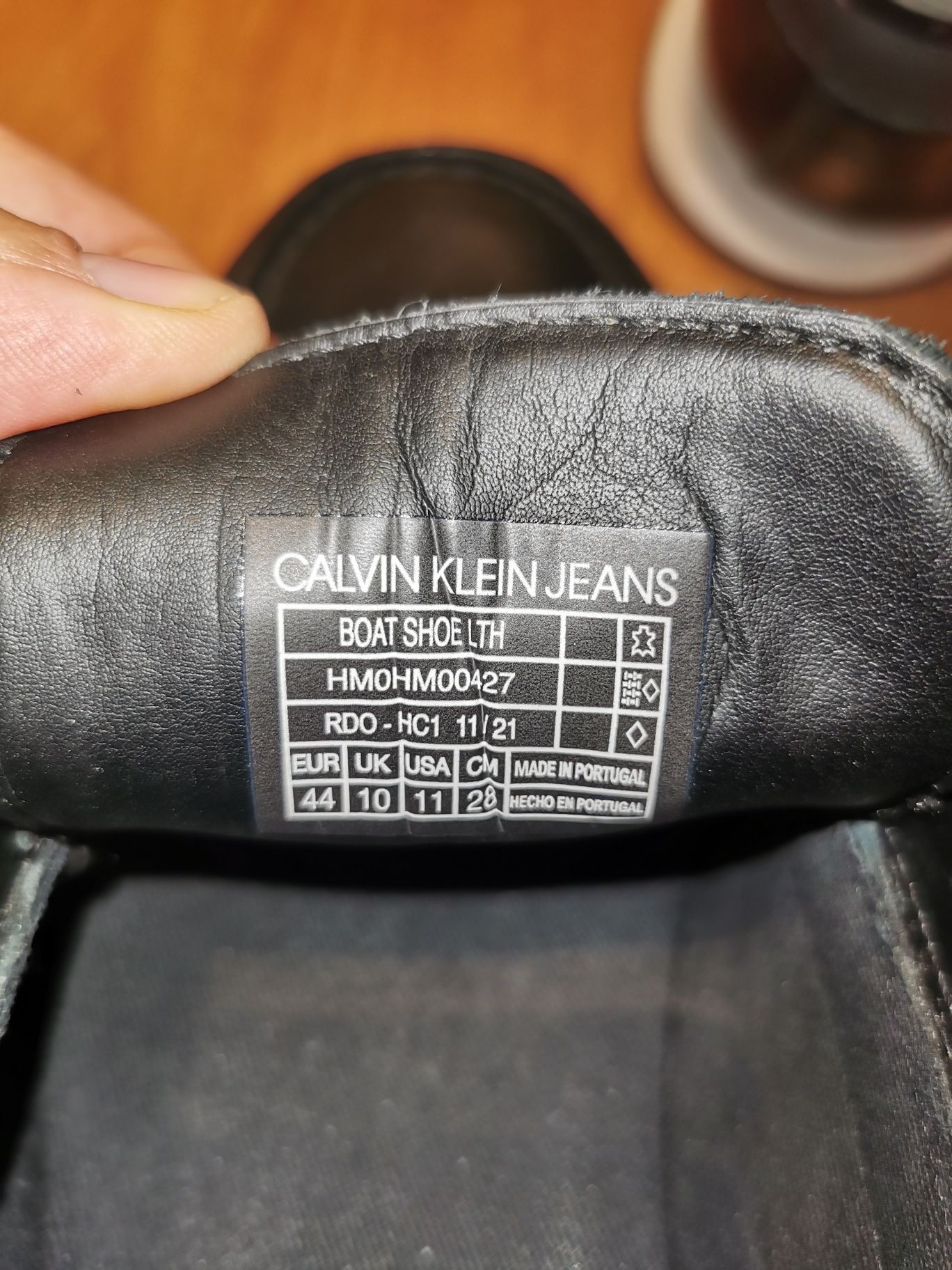Pantofi Calvin Klein, piele, purtati de 2 ori, mar. 44, fab.Portugalia