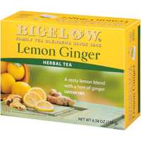 Bigelow травяной чай с лимоном и имбирем без кофеина, 80 пакетиков
