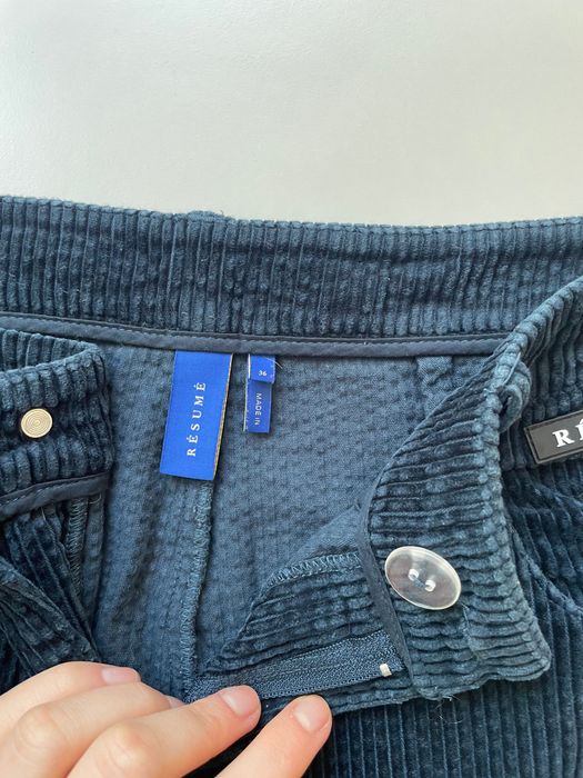 Тъмно син панталон ВЕЛУРЕН S размер от RESUME