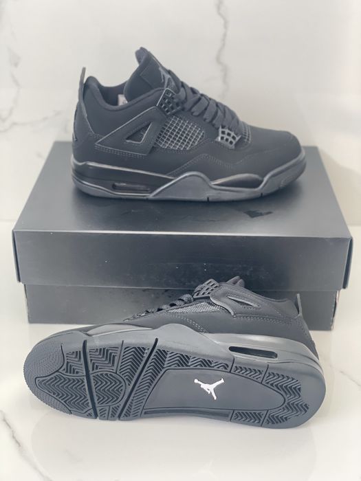 Air Jordan 4 Retro Black Cat Light Graphite Thunder Red Infrared