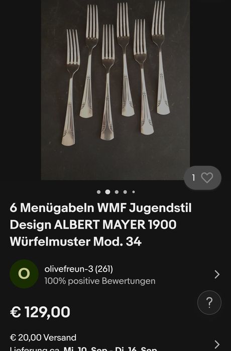 Посребрени Прибори за хранене WMF Art Nouveau