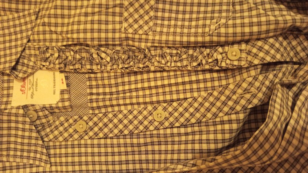 Риза S. Oliver сиво каре размер 34