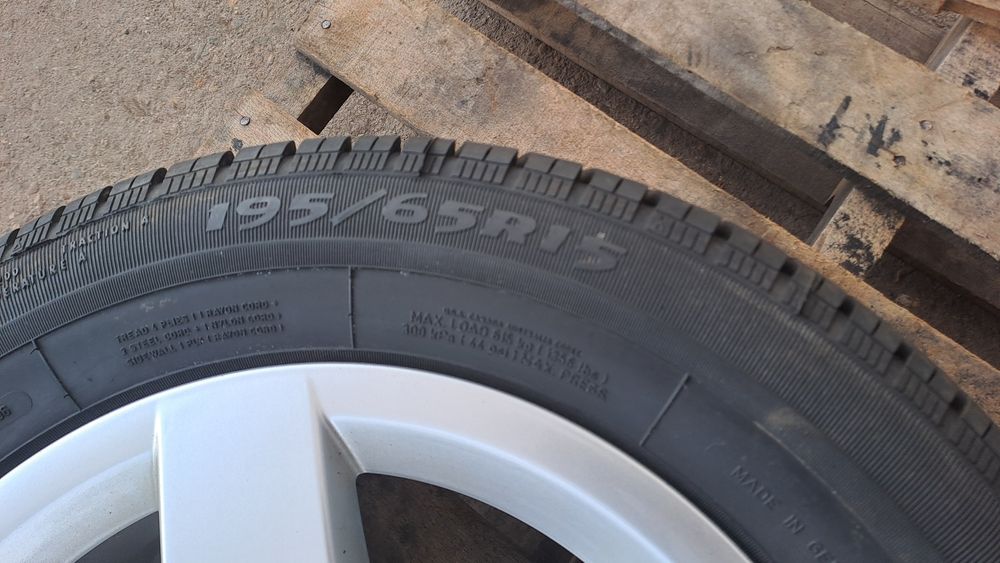 1бр. РЕЗЕРВНА 15" 5Х100мм Ауди, 5X100 Audi A3 - 195/65/15