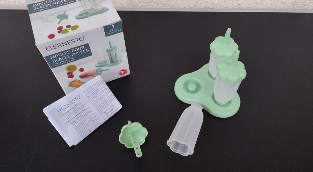 set 3 forme din silicon pentru inghetata ERNESTO copii acadele gheata