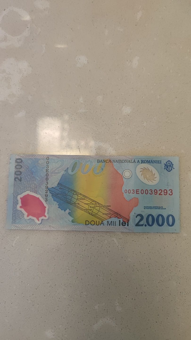 Bancnotă 2000 lei din 11 august 1999