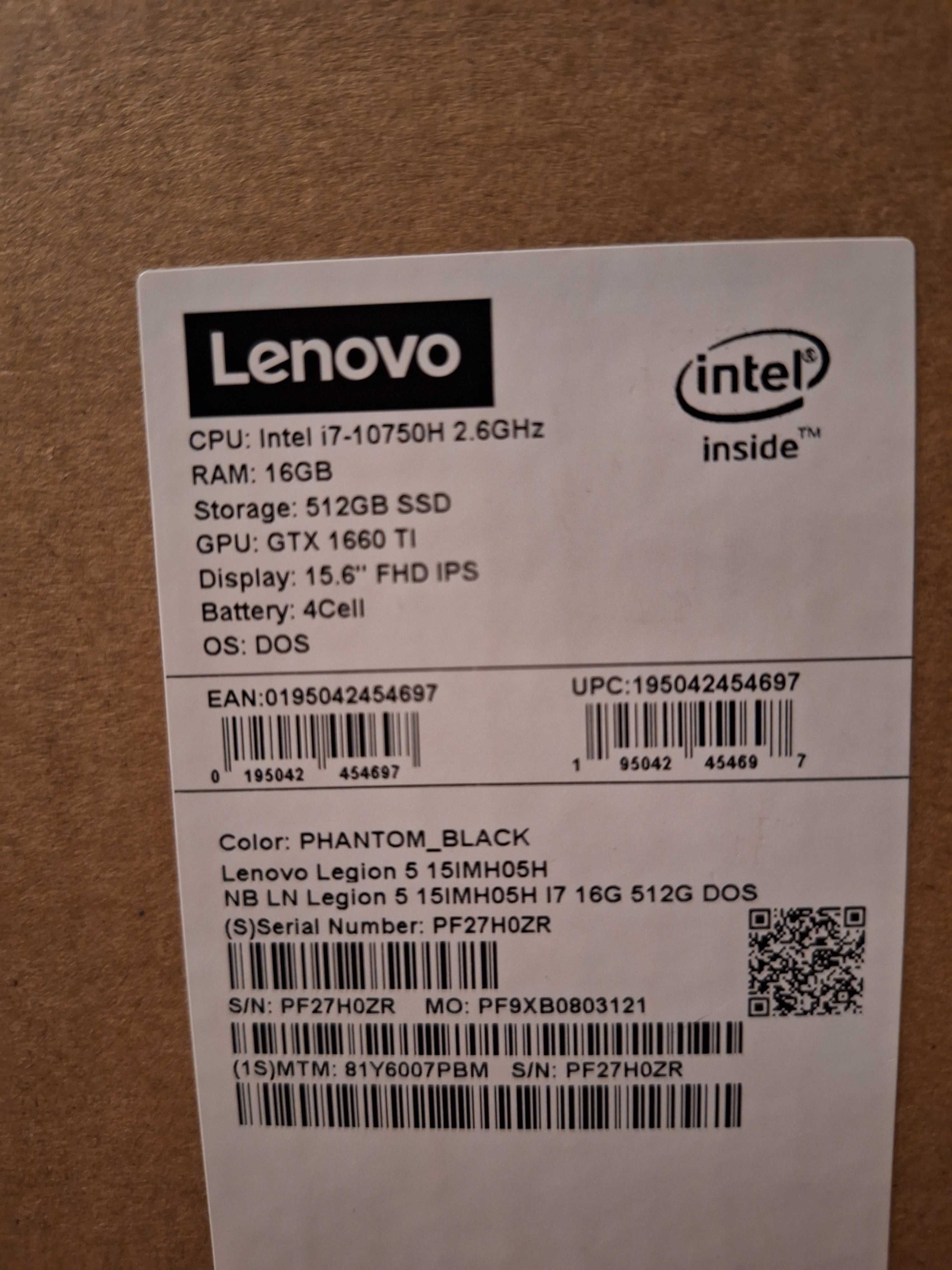 Продавам геймърски лаптоп Lenovo Legion 5
