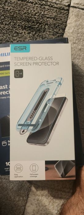 Folie protecție sticla iPhone 16 pro , 3 la număr