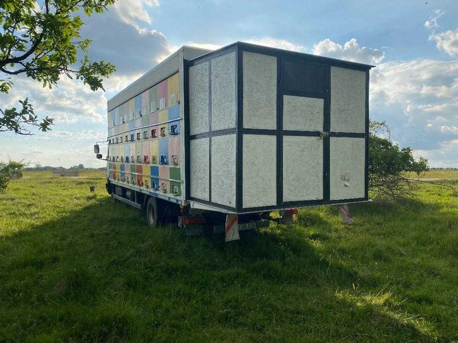 Camion apicol cu 76 stupi, lift, cabină extractie