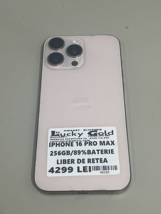 Iphone 16 PRO MAX 256gb/89% #48103