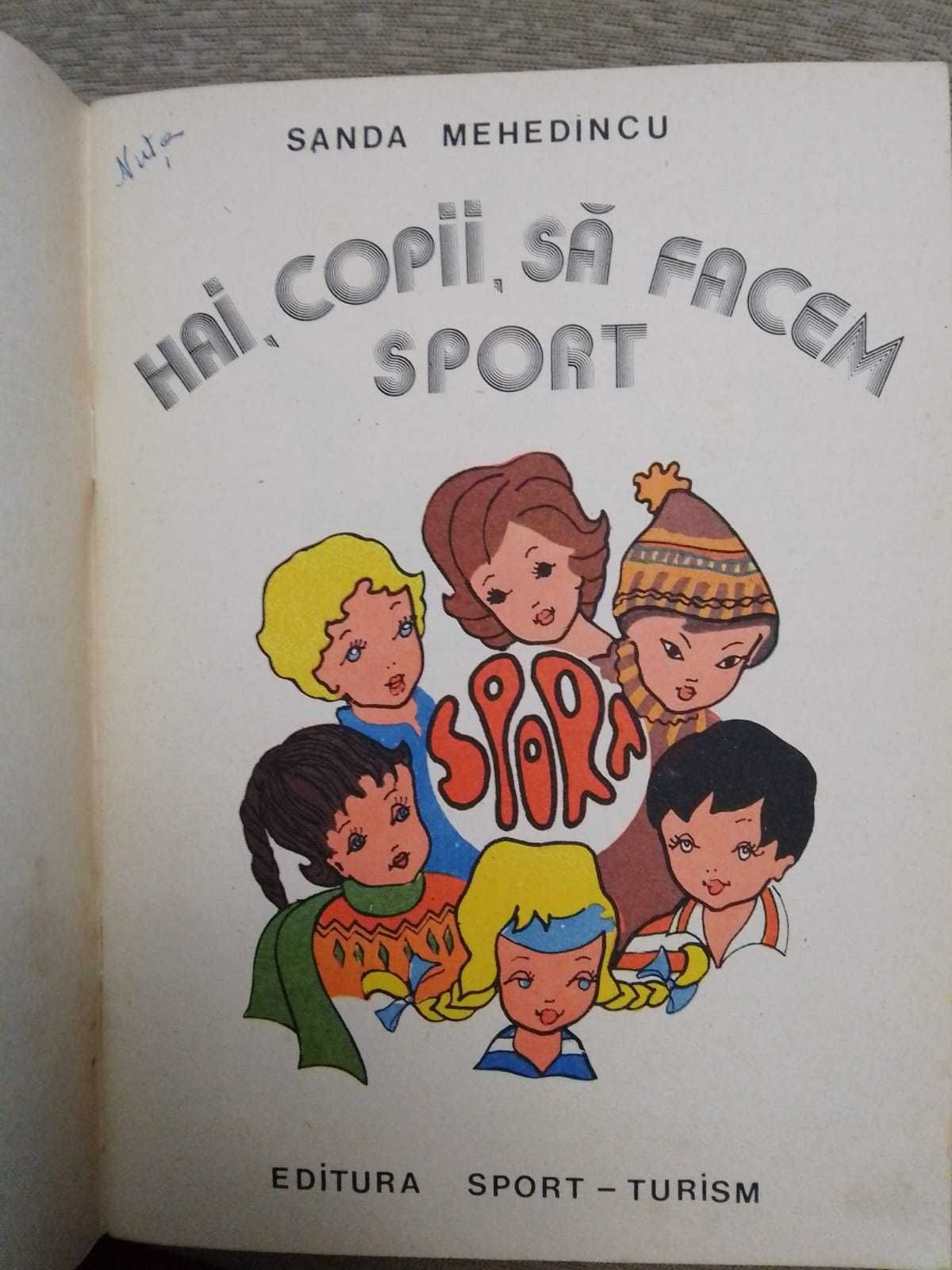 Carte de desenat/colorat - Hai, copii, sa facem sport -1985-nefolosita
