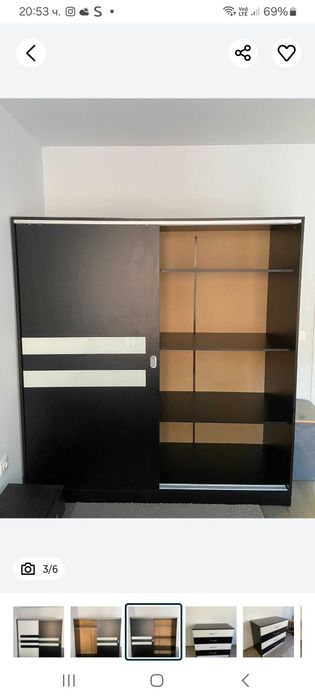 Двукрилен гардероб и скрин