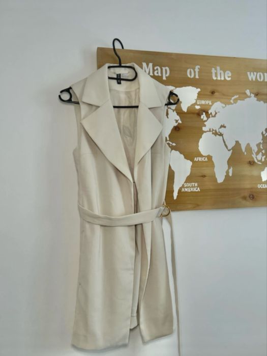 Vesta Blazer cu cordon in talie