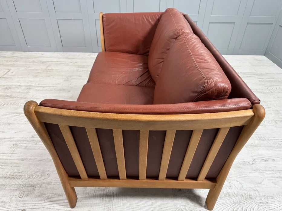 Датски диван 2-ка естествена кожа Д1088-Д