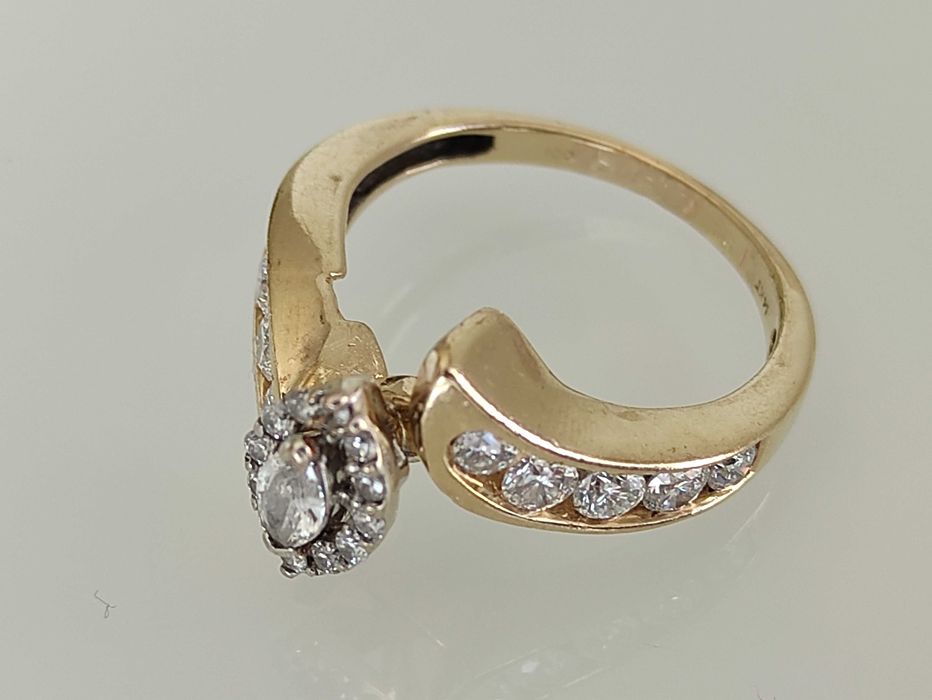 Inel aur 14k cu diamante 1.02ct