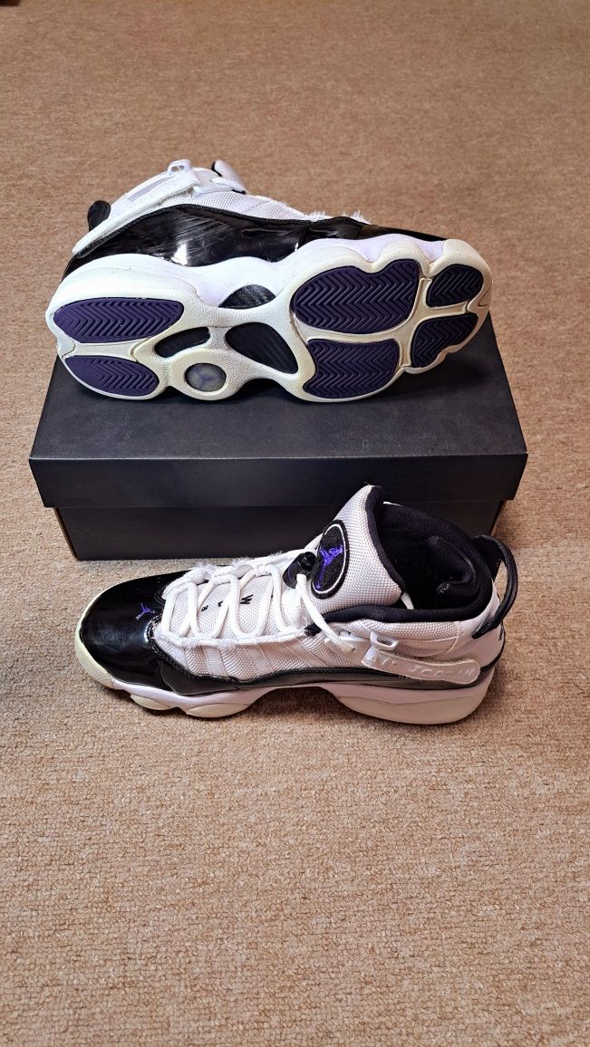 Jordan 6 rings (GS) White/Black Concord-Clear (39 номер)