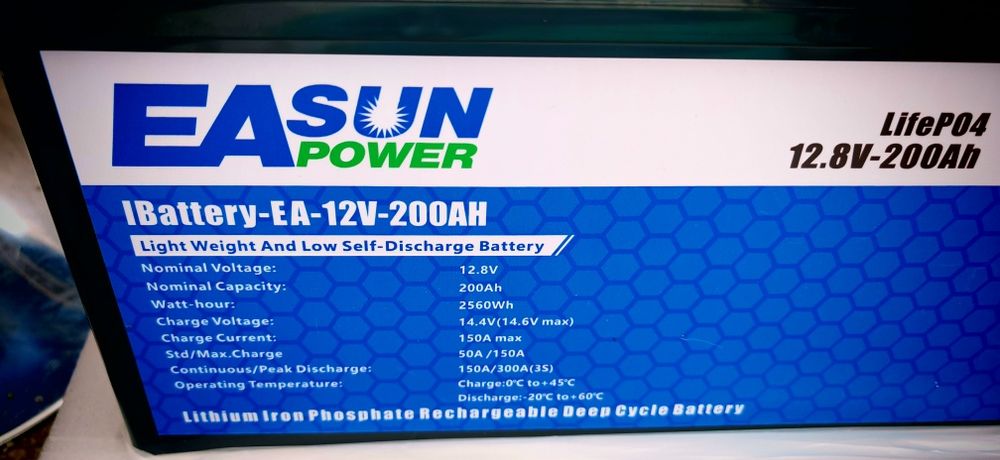 Baterie 200Ah Easun Lifepo4 NOU kit panouri solare invertor mttp NOU