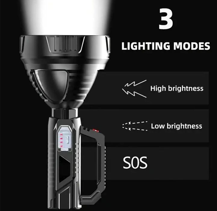 Lanterna Lumina Led Puternica 300metri 1000lumeni Baterie Reincarcabil