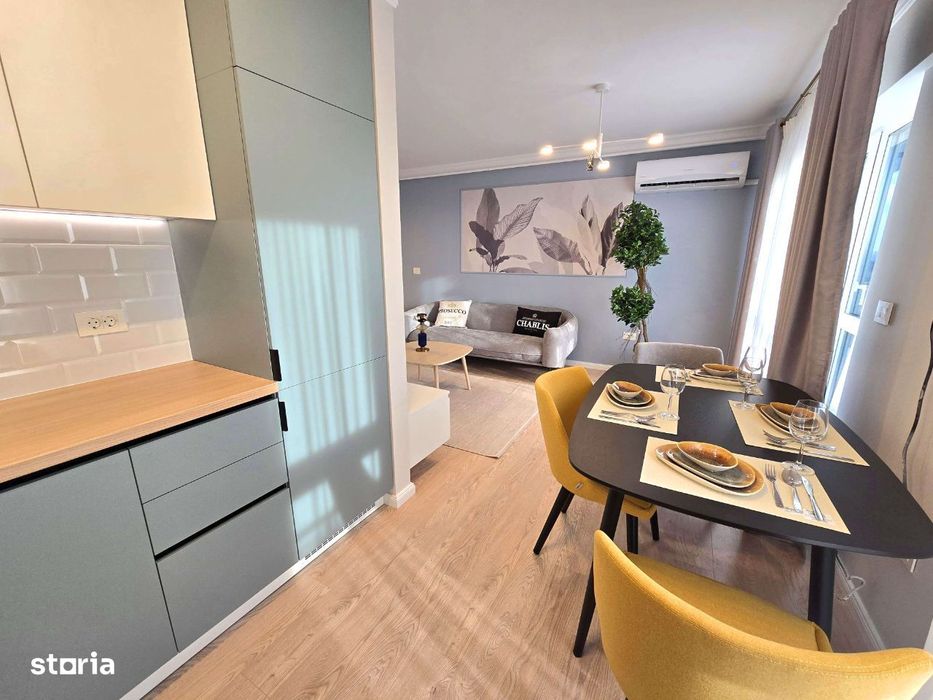 Apartament 1 camera 46 mp, debara, bucatarie si zona dormit separate