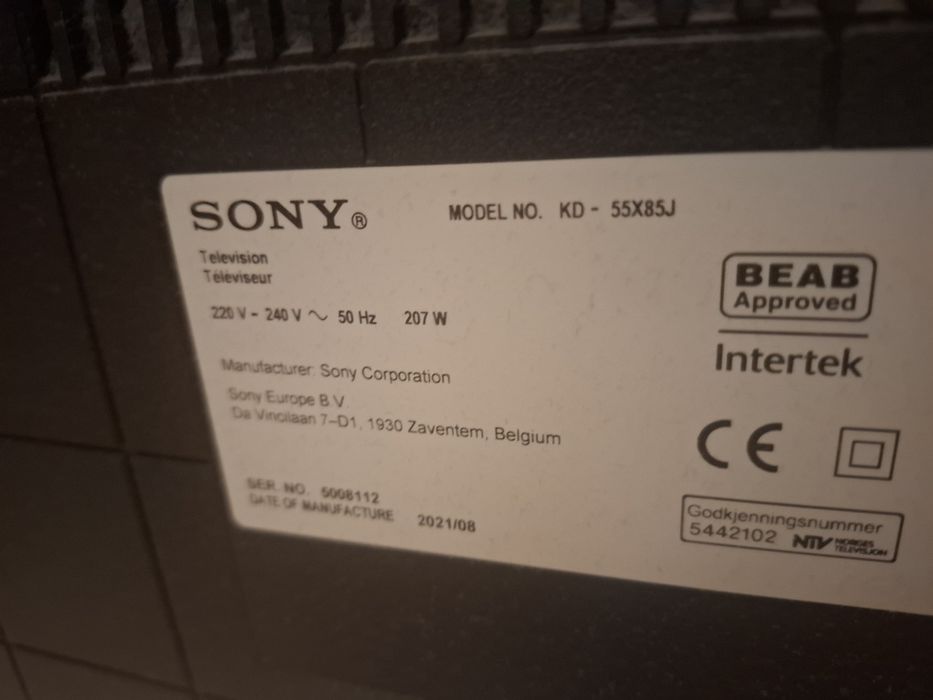 Tv sony 55 x 85 j