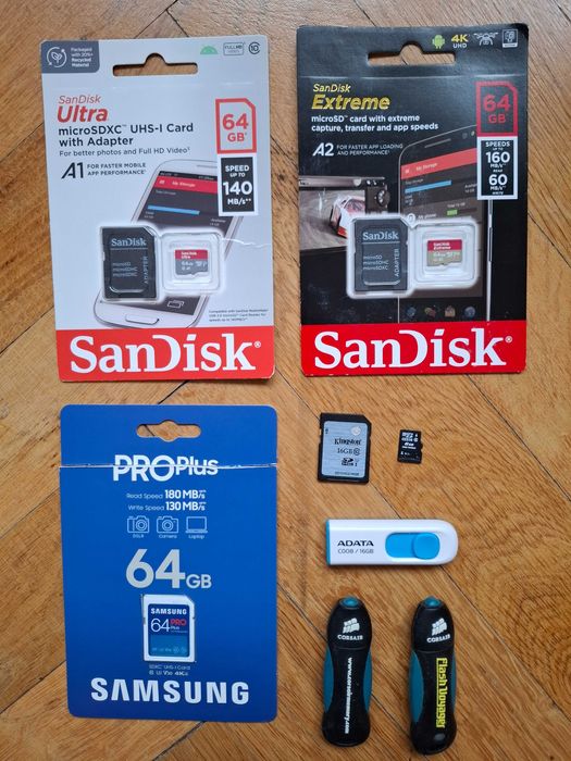 Carduri memorie SDXC si microSDXC Samsung si Sandisk 64Gb noi sigilate