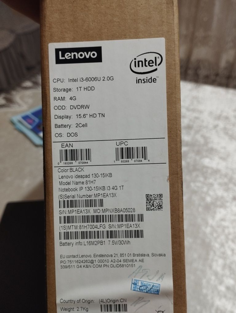 Lenovo i3  ноутбук сатилады